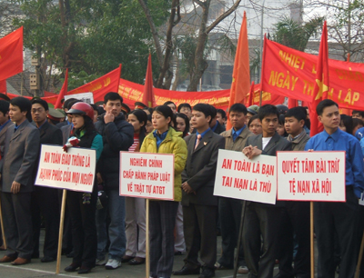 Ngày hoạt động cao điểm về an toàn giao thông trong đoàn viên, thanh niên Thủ đô